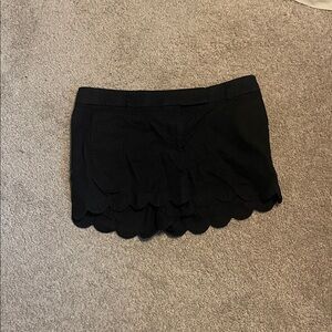 J. Crew Black Scalloped High Waist Shorts